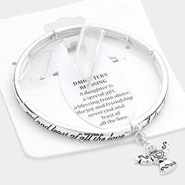 Daughter's Blessing Message Stretch Bracelet