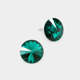 15mm Genuine Crystal Stud Earrings