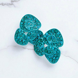 Crystal petal stud earrings