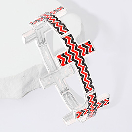 Chevron Cross Stretch Bracelet