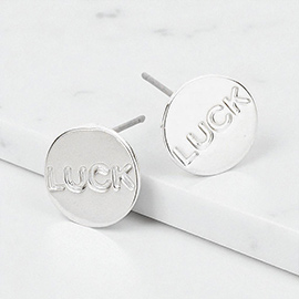 Luck Disk Stud Earrings