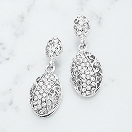 Crystal Shell Filigree Earrings