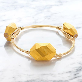 Glass Trio Flexi-Wire Bracelet