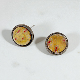 Round Stud Earrings