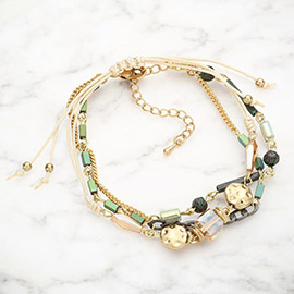 2PCS - hammered metal disc cinch bracelets