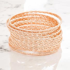 15PCS - Metal Bangle Bracelets