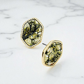 Hexagonal Stud Earrings