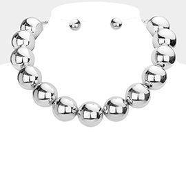 Chunky Metal Ball Necklace