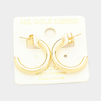14K Gold Dipped 0.75 Inch Hypoallergenic Hoop Earrings