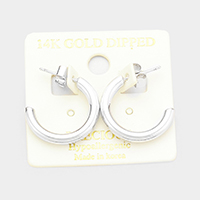 14K Gold Dipped 0.75 Inch Hypoallergenic Hoop Earrings