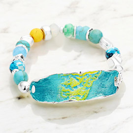 Multi Beaded Stretch Bracelet 