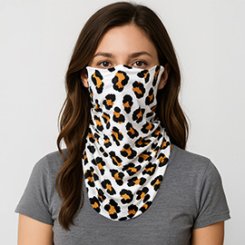 Leopard Print Face Tube Mask / Scarf
