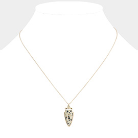 Semi Precious Stone Arrow Pendant Necklace