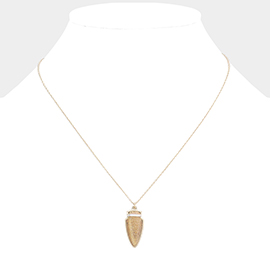 Semi Precious Stone Arrow Pendant Necklace