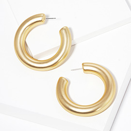 Thick Metal Hoop Earrings
