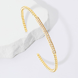 Stone Embellished Cuff Bracelet