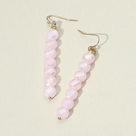 Faceted Round Beaded Dangle Earrings