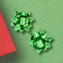 Christmas Gift Bow Stud Earrings