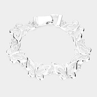 Cut Out Metal Butterfly Link Magnetic Bracelet