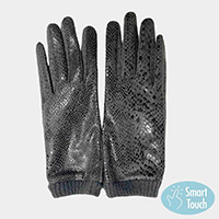 Snake Skin Patterned Smart Gloves