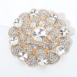 Bubble Stone Flower Pin Brooch