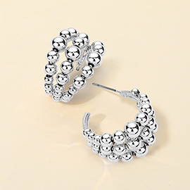 Bubble Metal Hoop Earrings
