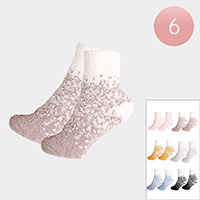 6Pairs - Two-Tone Luxury Soft Socks