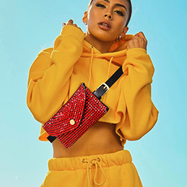 Bling Envelope Belt Bag / Crossbody Bag