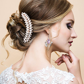 Pearl Stone Embellished Hair Comb