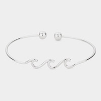 Metal Wave Cuff Bracelet