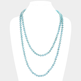 Faceted Beaded Long Necklace