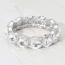 Round Stone Stretch Evening Bracelet
