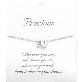 -U- Initial Monogram Pendant Necklace