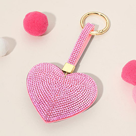Bling Studded Heart keychain / Bag Charm