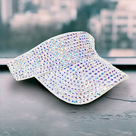 Bling Studded Wide Brim Visor Hat