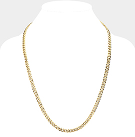 6 Diamond Cut Stainless Steel 24 Inch 6.2mm Cuban Metal Chain Necklace