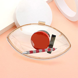 Foot Ball Transparent Clutch Crossbody Bag