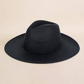 Structured Solid wide Brim Fedora Hat