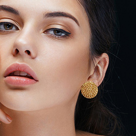 Rhinestone Pave Stud Earrings