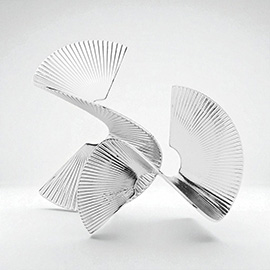 Textured Metal Abstract Earrings