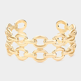 SECRET BOX_Metal Link Cuff Bracelet