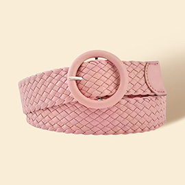 Braided Faux Leather Belt