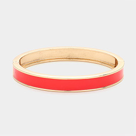 Enamel Hinged Bangle Bracelet