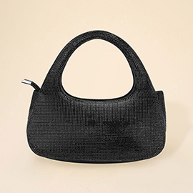 Bling Studded Top Handle Evening Bag / Crossbody Bag