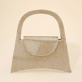 Bling Studded Top Handle Evening Bag / Crossbody Bag