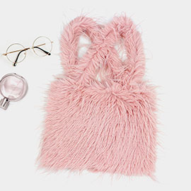 Furry Faux Fur Tote Bag