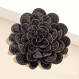 Bling Studded Flower Brooch Hair Clip