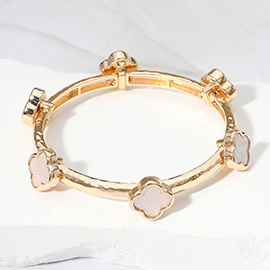 Quatrefoil Station Stretch Bracelet