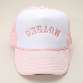 Upside Down MOTHER Embroidered Mesh Back Trucker Hat