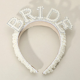 Pearl BRIDE Message Pointed Headband